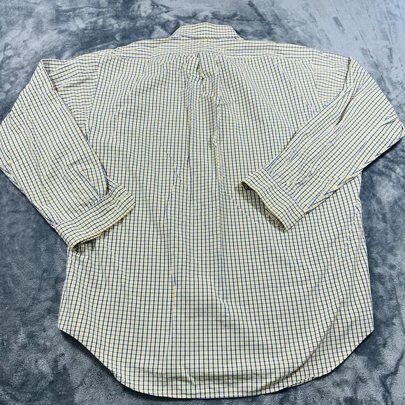 Polo Ralph Lauren Shirt Mens Large Yellow Plaid Blake Casual Button‎ Up Preppy - Picture 5 of 9